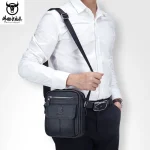 BULLCAPTAIN 2023 New Men's Genuine Leather Messenger Shoulder Bag Cowhide Male Small Casual Crossbody Bag Fashion handbags - Image 5