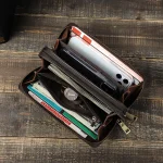 Contact'S Genuine Leather Men's Wallet Clutch Bag Card Holder Long Wallets Double Zipper Large Capacity Vintage Male Purses - Image 2
