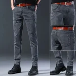 Designer Clothes Men Autumn Korean Fashion Men Elastic Stretch Tight Fit Versatile Youth Slim Male Skinny Jeans Pants Trousers - Image 3