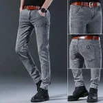Designer Clothes Men Autumn Korean Fashion Men Elastic Stretch Tight Fit Versatile Youth Slim Male Skinny Jeans Pants Trousers - Image 5