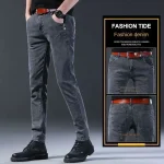 Designer Clothes Men Autumn Korean Fashion Men Elastic Stretch Tight Fit Versatile Youth Slim Male Skinny Jeans Pants Trousers - Image 6