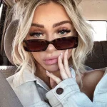 Fashion Sunglasses Classic Retro Square Glasses Women Brand Vintage Travel Small Rectangle Sun Glasses Female Eyewear Anti-Glare - Image 4