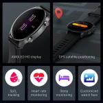 Haylou RS3 Smartwatch 1.2inch AMOLED HD Display Screen SONY GPS Smart Watch NFC 14 Sport Modes Waterproof for Men Women Watches - Image 2
