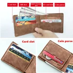 Hot Selling Leather Wallet Top Men Coin Bag Minimalist Thin Purse Card Pack Purse Business Short Wallet for Men 2023 New Fashion - Image 4