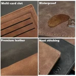 Hot Selling Leather Wallet Top Men Coin Bag Minimalist Thin Purse Card Pack Purse Business Short Wallet for Men 2023 New Fashion - Image 6