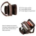 JOYIR New Genuine Leather Men Vintage Handbags Small Flap Men's Shoulder Bag Casual Office Messenger Bags Fashion Crossbody Bag - Image 4