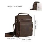 JOYIR New Genuine Leather Men Vintage Handbags Small Flap Men's Shoulder Bag Casual Office Messenger Bags Fashion Crossbody Bag - Image 5