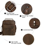 JOYIR New Genuine Leather Men Vintage Handbags Small Flap Men's Shoulder Bag Casual Office Messenger Bags Fashion Crossbody Bag - Image 6