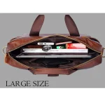 Men Genuine Leather Handbags Casual Leather Laptop Bags Male Business Travel Messenger Bags Men's Crossbody Shoulder Bag - Image 5