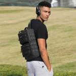 Men's Xmas Gift Waterproof Oxford Chest Bag Crossbody Bag Large Capacity Outdoor Travel Bag - Image 4