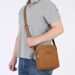 New Men's Cow Leather Crossbody Bag Man Shoulder Bag Casual Male Small Simple Bag For Men
