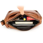 New Men's Cow Leather Crossbody Bag Man Shoulder Bag Casual Male Small Simple Bag For Men - Image 4