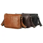 New Men's Cow Leather Crossbody Bag Man Shoulder Bag Casual Male Small Simple Bag For Men - Image 5