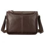 New Men's Cow Leather Crossbody Bag Man Shoulder Bag Casual Male Small Simple Bag For Men - Image 6