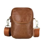 New Men's Cow Leather Crossbody Bag Man Shoulder Bag Casual Male Small Simple Bag For Men - Image 2