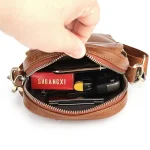 New Men's Cow Leather Crossbody Bag Man Shoulder Bag Casual Male Small Simple Bag For Men - Image 4