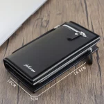 PU Leather Business Style Long Men Wallets Hand Bag Zipper Multi-Function Purse Card & ID Holders - Image 2