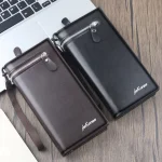 PU Leather Business Style Long Men Wallets Hand Bag Zipper Multi-Function Purse Card & ID Holders - Image 4