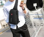 SWISS New Men's Fashion Chest Bag Solid Color Chest Bag Outdoor Casual Fashion Shoulder Crossbody Bag Waterproof anti-theft bag - Image 5