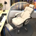 Swivel Mobile Gaming Chair Computer Recliner Luxury Salon Vanity Chair Conference Study Sillon Reclinable Theater Furniture - Image 5