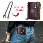 Top Sale 100% Genuine Leather Men Wallet Coin Purse Small Card Holder PORTFOLIO Portomonee Male Walet Pocket Coffee Money - Image 4