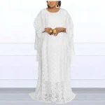 MD African Lace Dresses For Women Fashion Muslim Ramadan Wedding Outfit Gowns Plus Size Dress Dashiki Ankara Robe Africains - Image 2